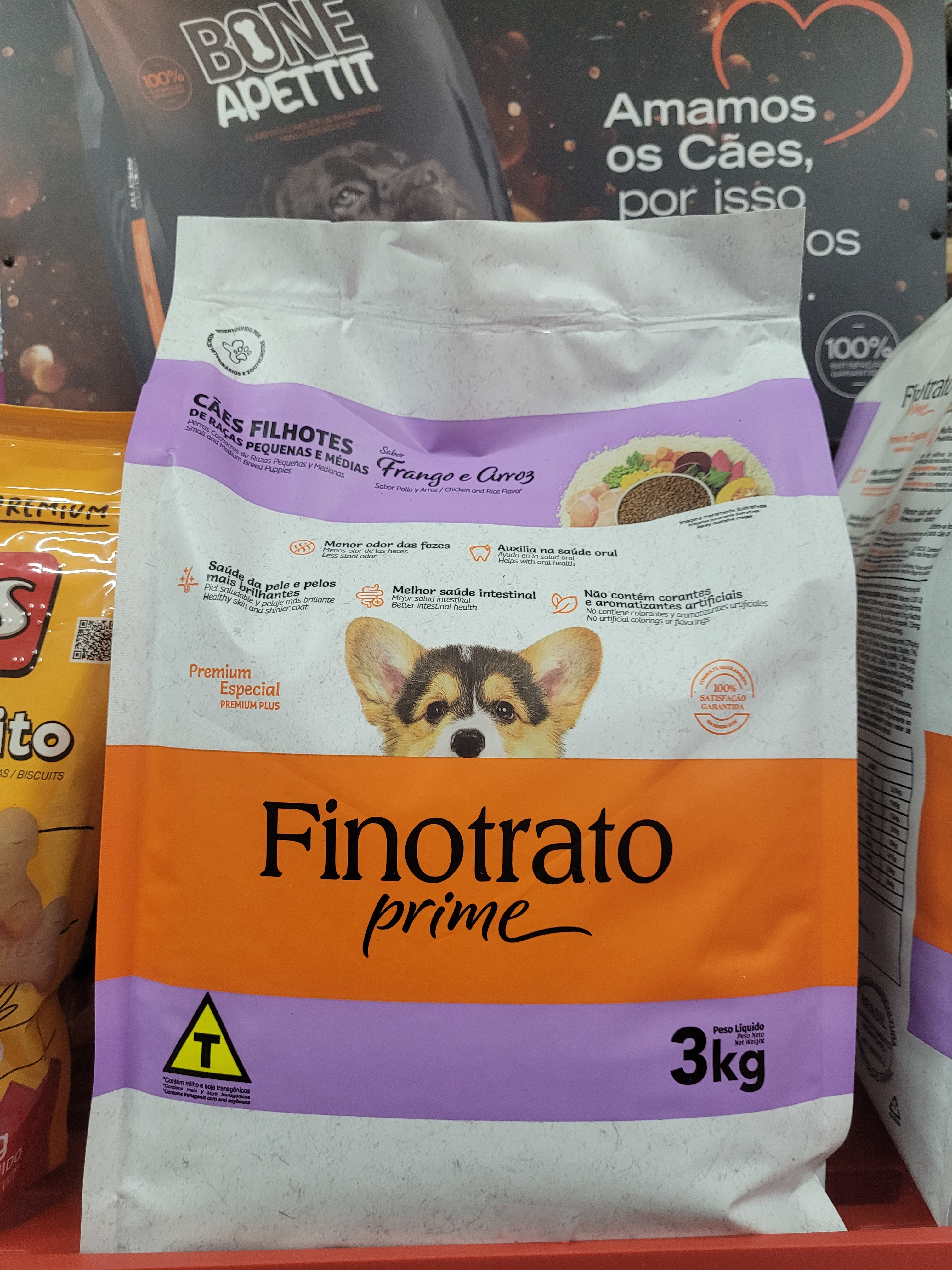 Ração Finotrato Prime para Cães Filhotes de Raças Pequenas e Médias | Sabor Frango e Arroz