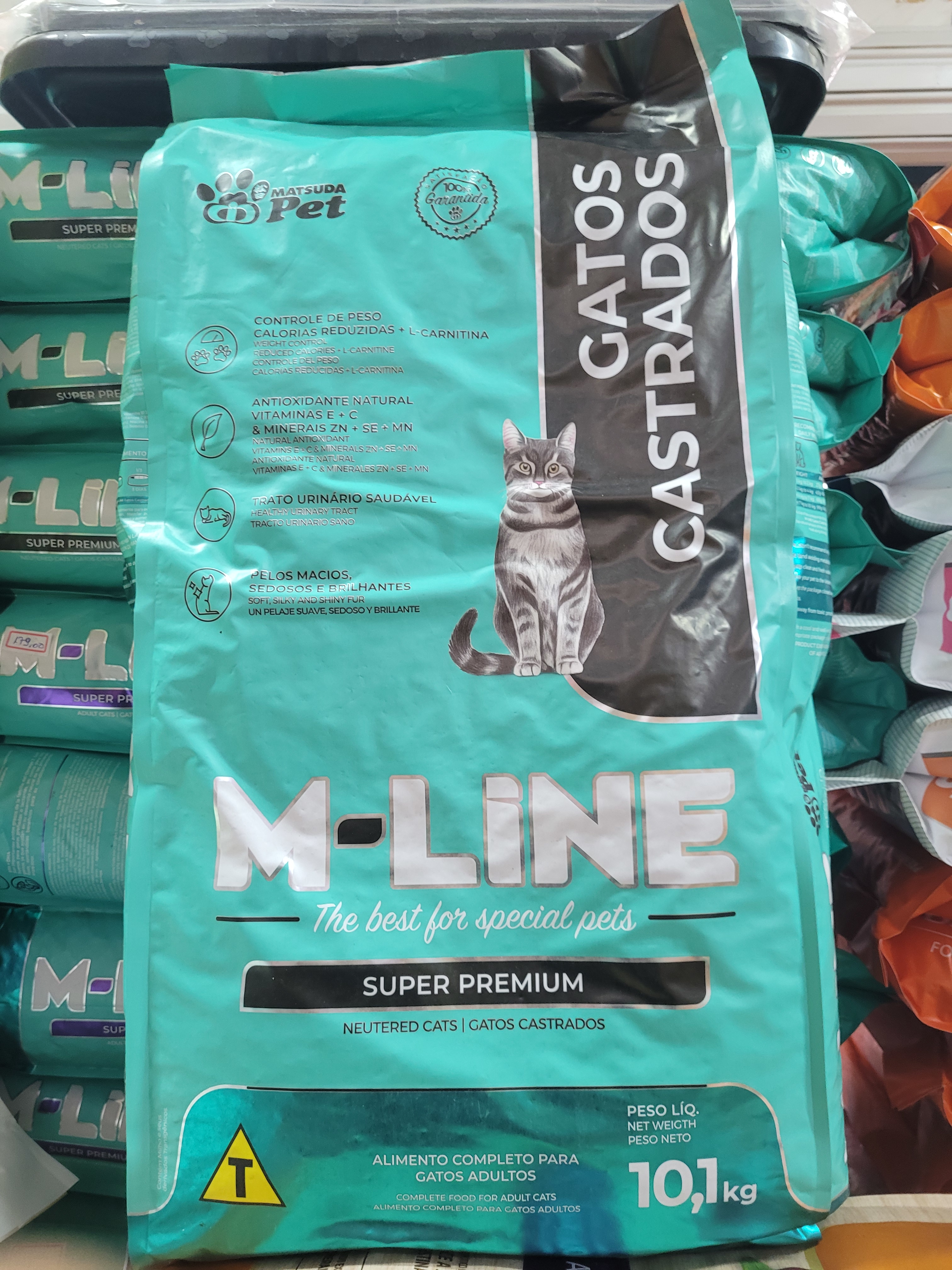 Agropecuária Boa Sorte | Ração M-Line para Gatos Castrados em Valparaíso
